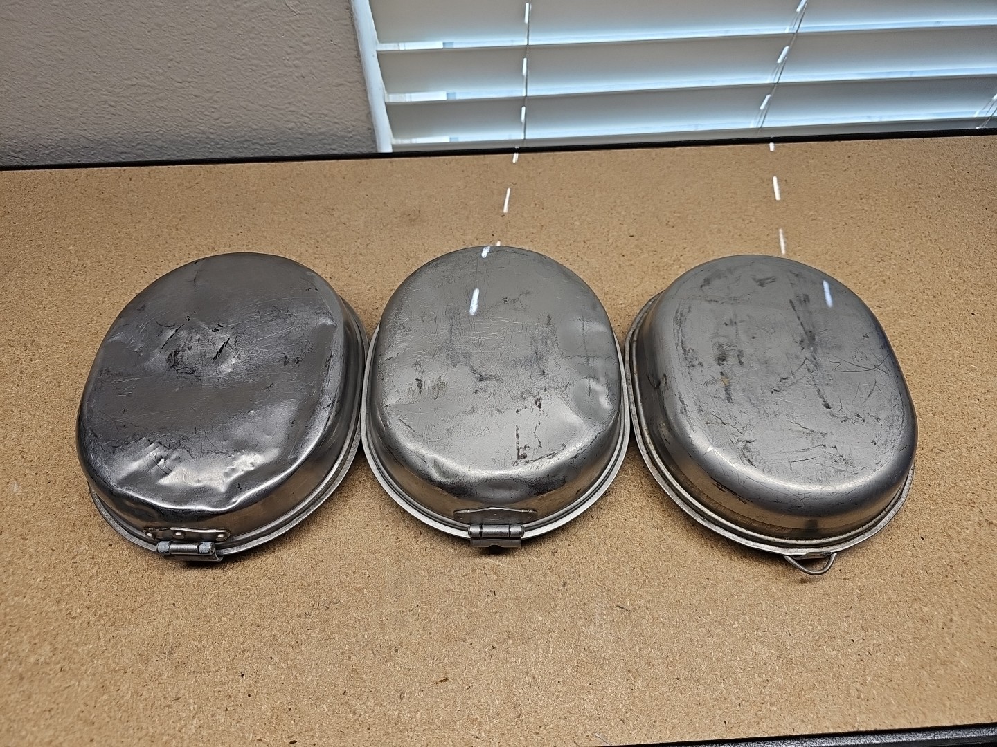 3 Lot X Vintage US Military Issue Mess Kits No Silverware 3 Random Years/ Kits