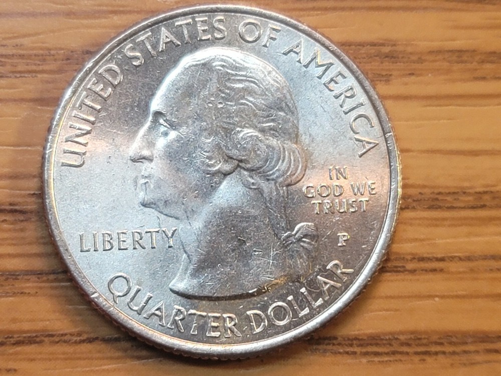 2018 p Pictured Rock ATB Quarter with Die Chips Mint Error.