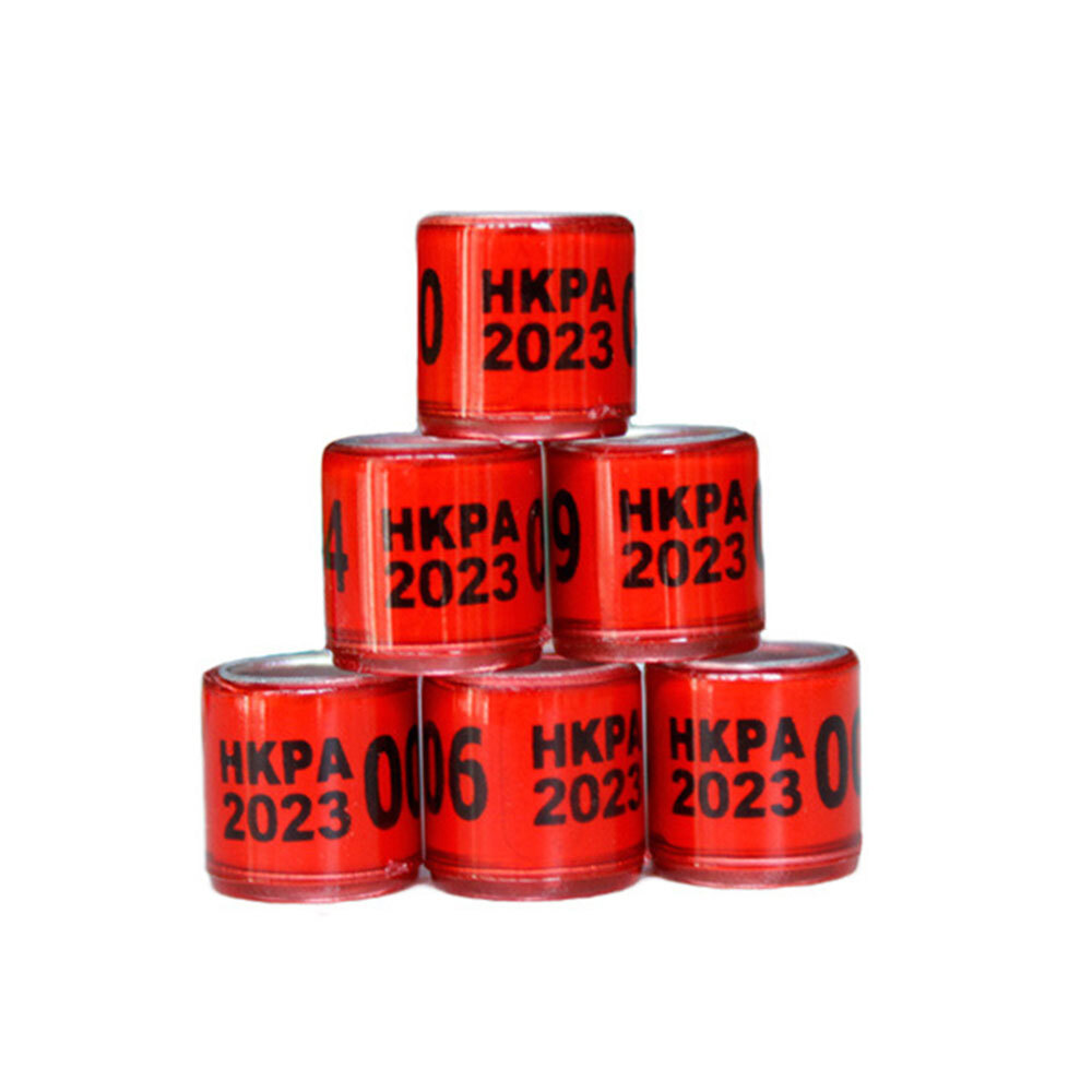 For 2023 Racing Multicolor Pigeon Rings Leg Bands ARPU Bird Foot Ring 8mm 100Pcs