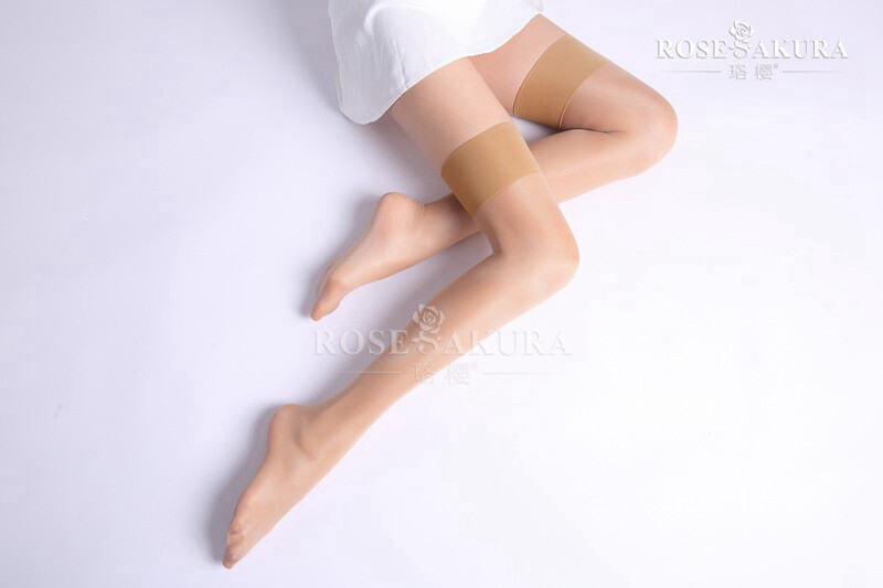 Rose Sakura Glitter Ultra-thin Sheer Shiny Stockings Thigh High 12 Denier 0919