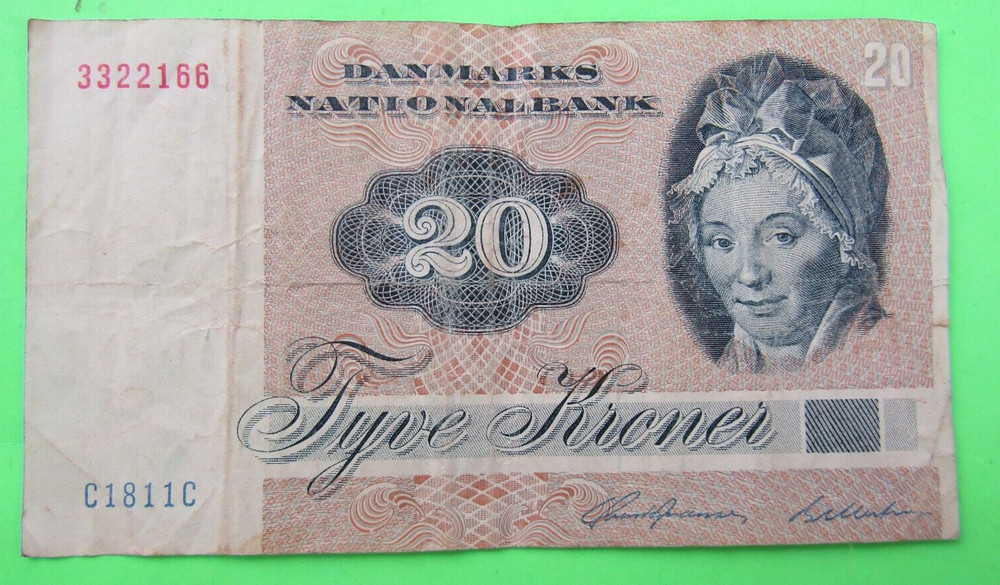 DENMARK, 20 KRONER, P#49c, 1981