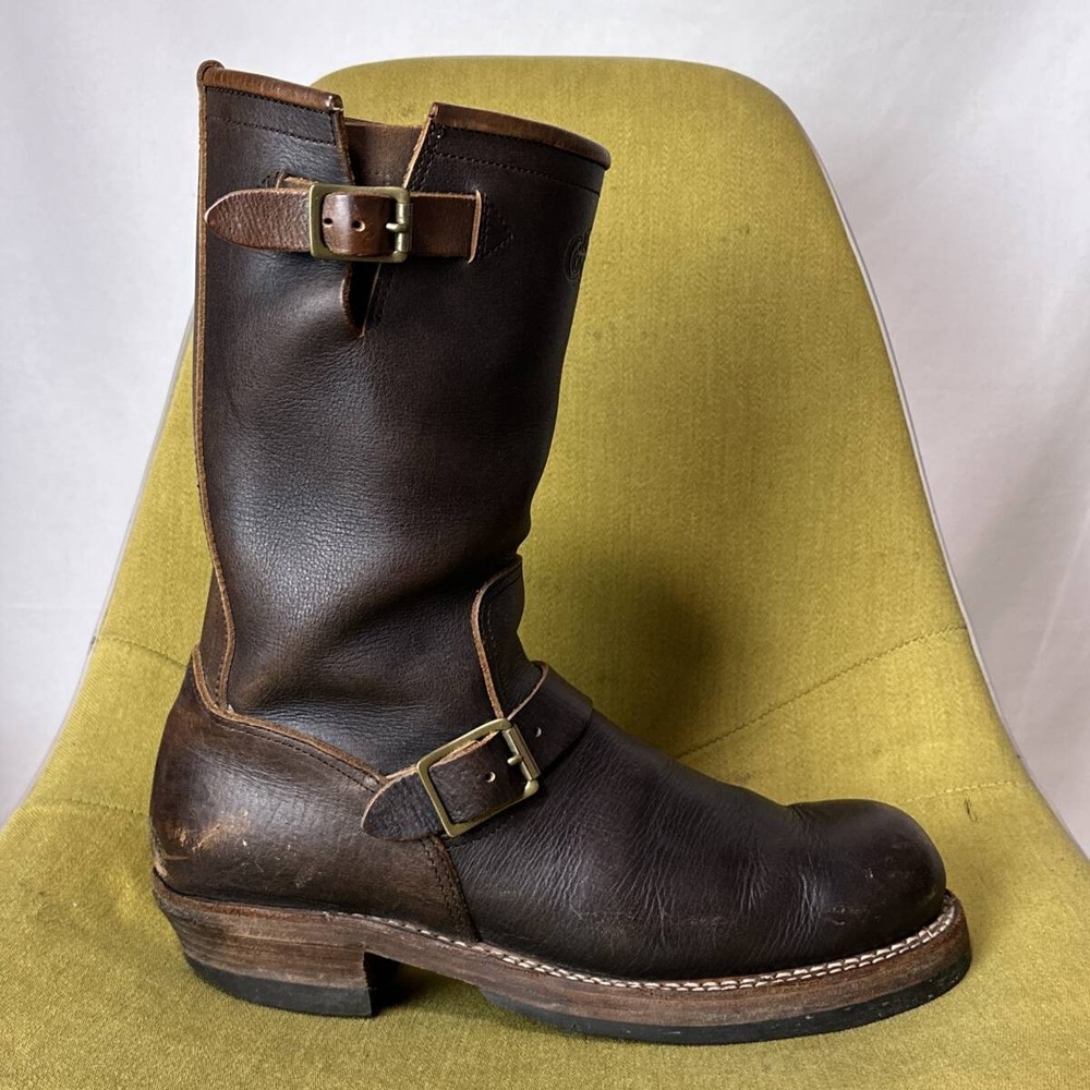 LOST CONTROL Boots Engineer Boots Leather Brown Size 9