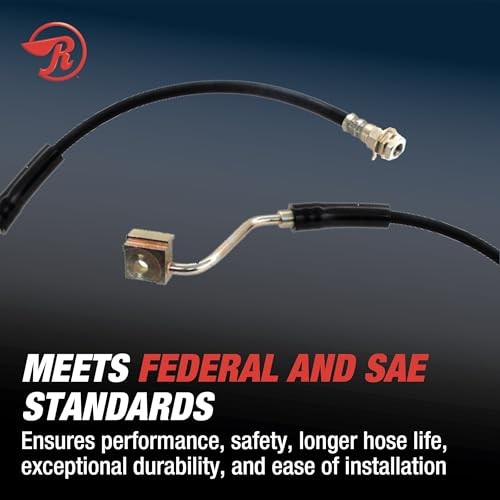 Element3 Replacement Hydraulic Front Brake Hose with Hardware - For 2002-2005