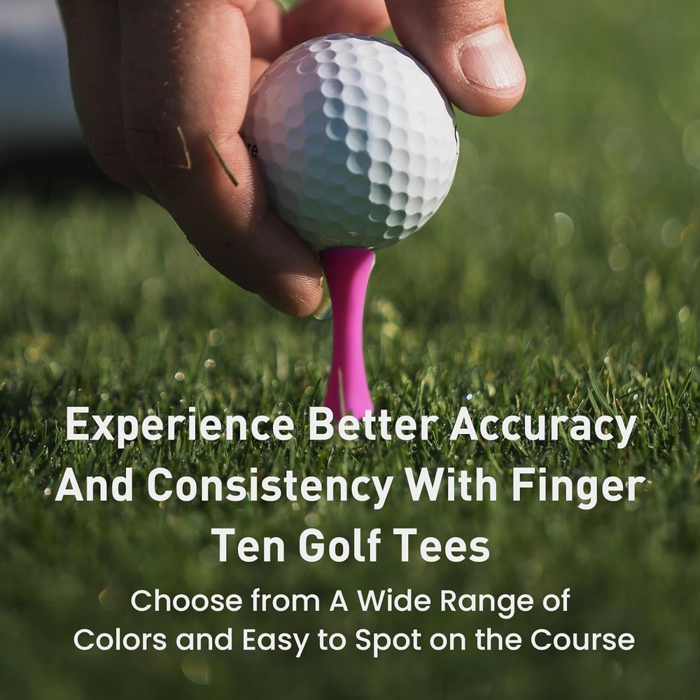 50 PCS Golf Tees Step Down Plastic Unbreakable Reusable Height Control Castle