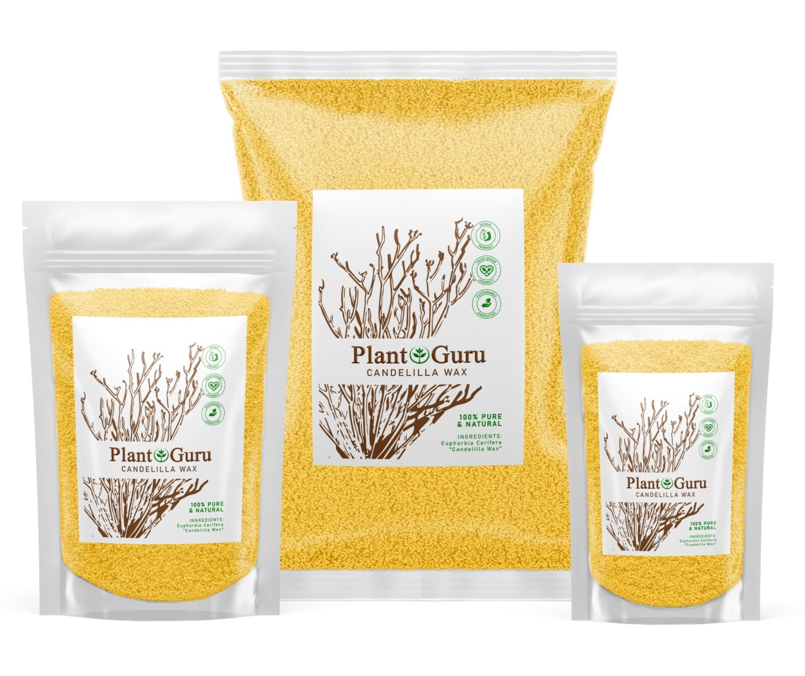 Candelilla Wax Pellets 100% Pure Natual Vegan Wax - Beeswax Substitute