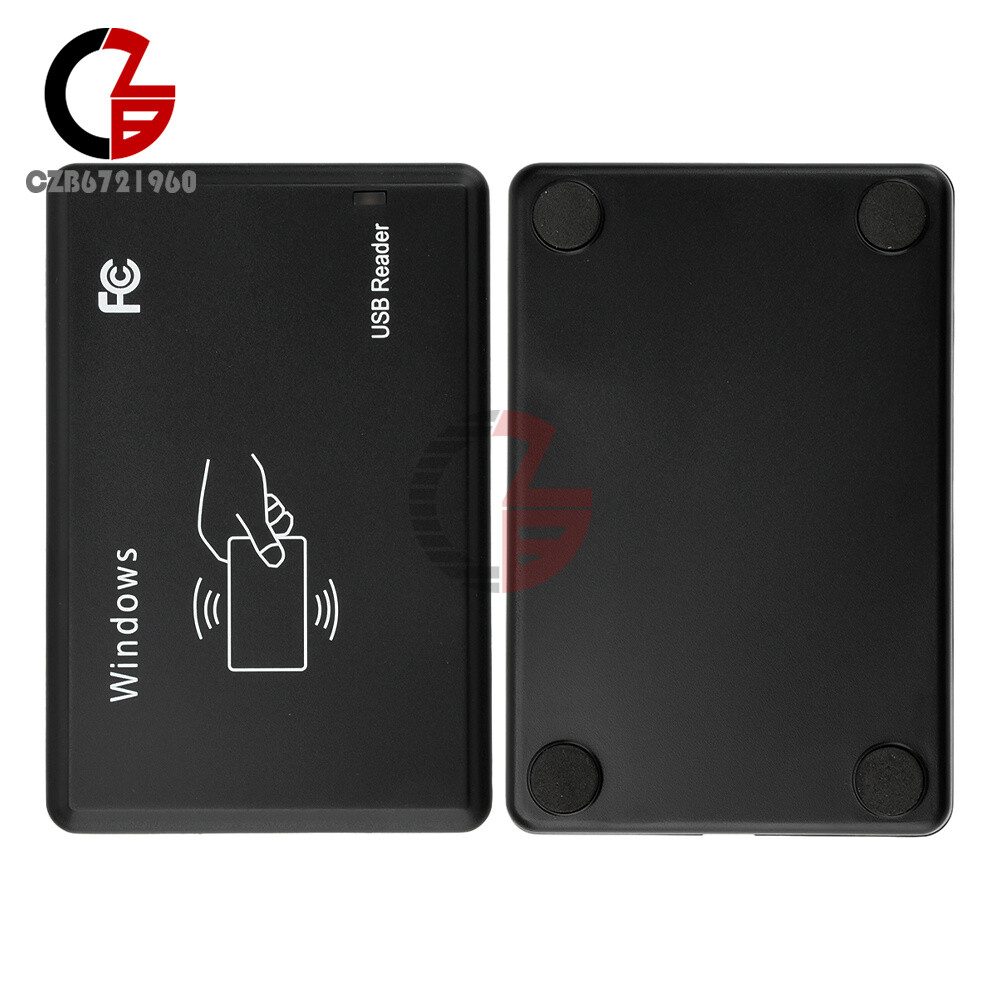 1-10PCS EM4100 USB RFID ID Card Reader Swipe Card Reader Plug and Play w/ Cable