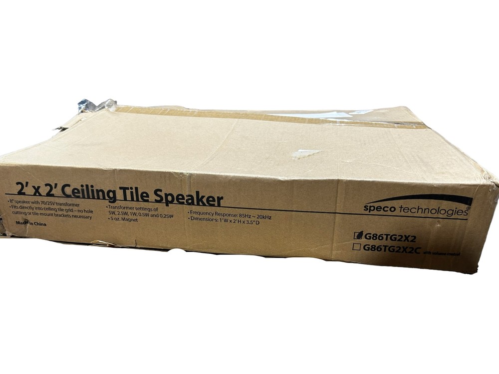 Speco Technologies, G86TG2X2, 2'x2' Ceiling Tile Speaker