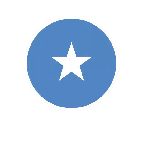 Round Somali Flag Sticker Decal