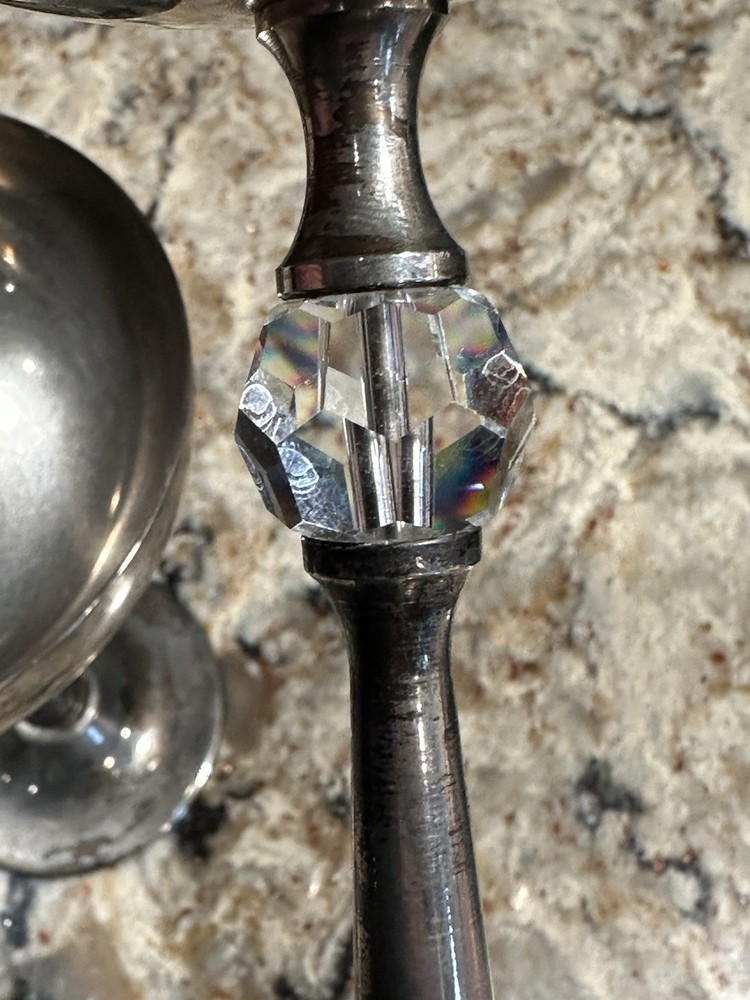 Vintage Silver Plate Champagne Goblet 2 Glasses Wine Goblet Vintage Wedding