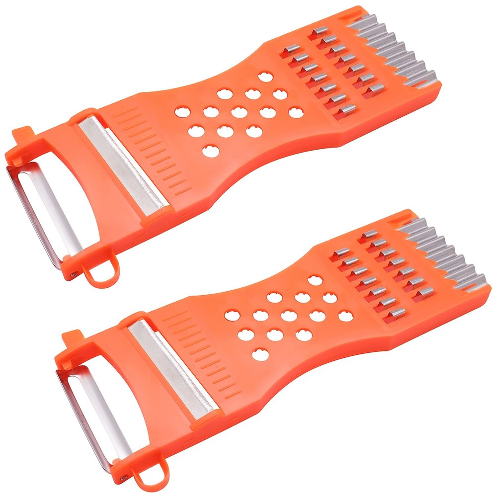 2Pcs handheld Plastic Multifunction Kitchen Peeler Grater Slicer Tool,for Veg...