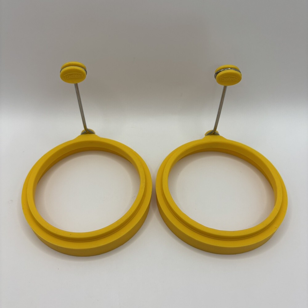 Trudeau Reversible Silicone Egg Ring - Yellow / Set of 2