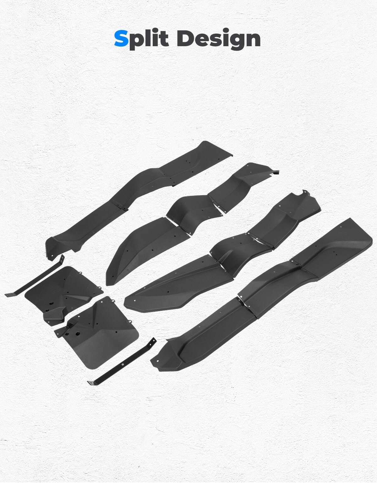 KEMIMOTO Front & Rear Extended XXL Wider Fender Flares for Honda Talon 1000X