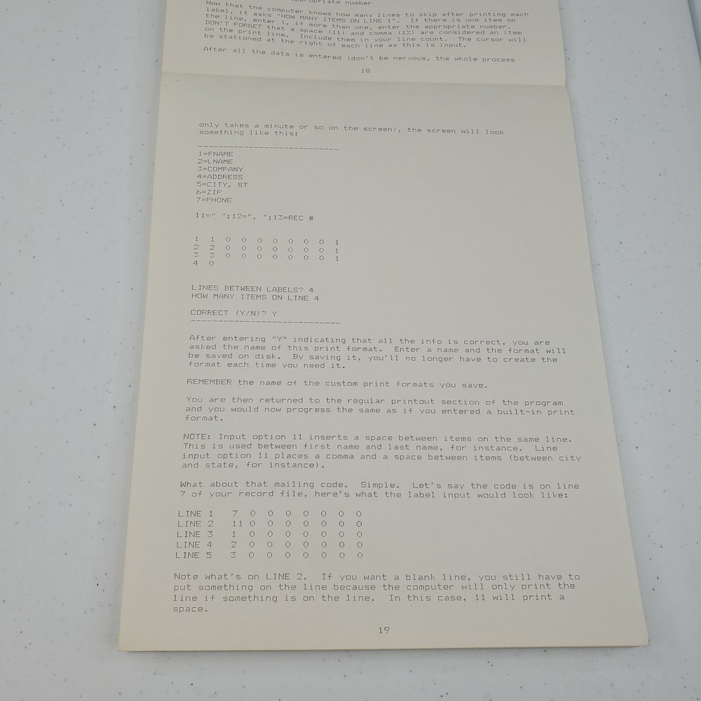 TI-99/4A Data Base 1 Computer Game Manuel Instructions Only Guide SPC Software