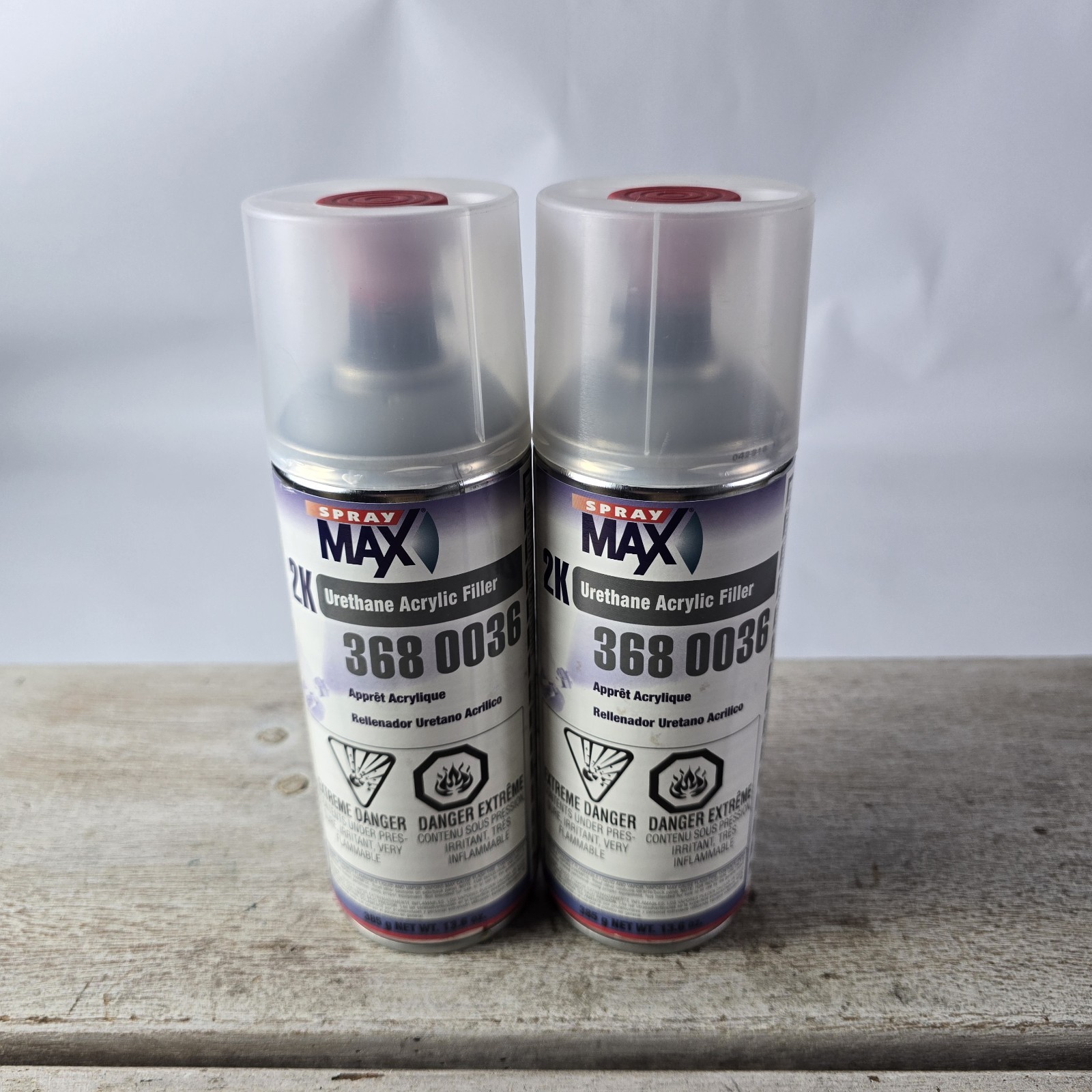 2K Spray Max Urethane Acrylic Filler Primer Paint Gray 3680036 2 Pack New Sealed