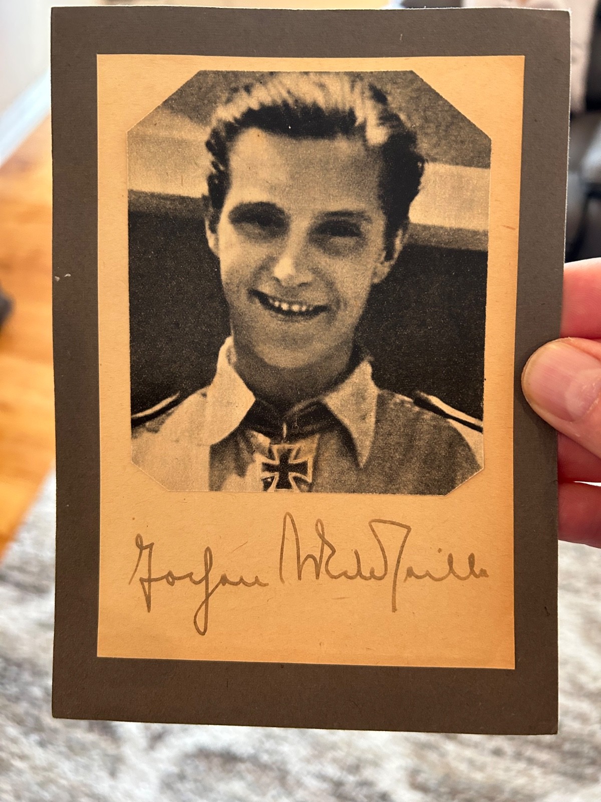 Luftwaffe Diamonds KIA ace Hans-Joachim Marseille Signed Photo - 158 Kills