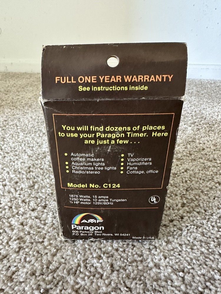 AMF PARAGON HOME LIGHTS APPLIANCE TIMER TIME COMMAND 12 Times Daily