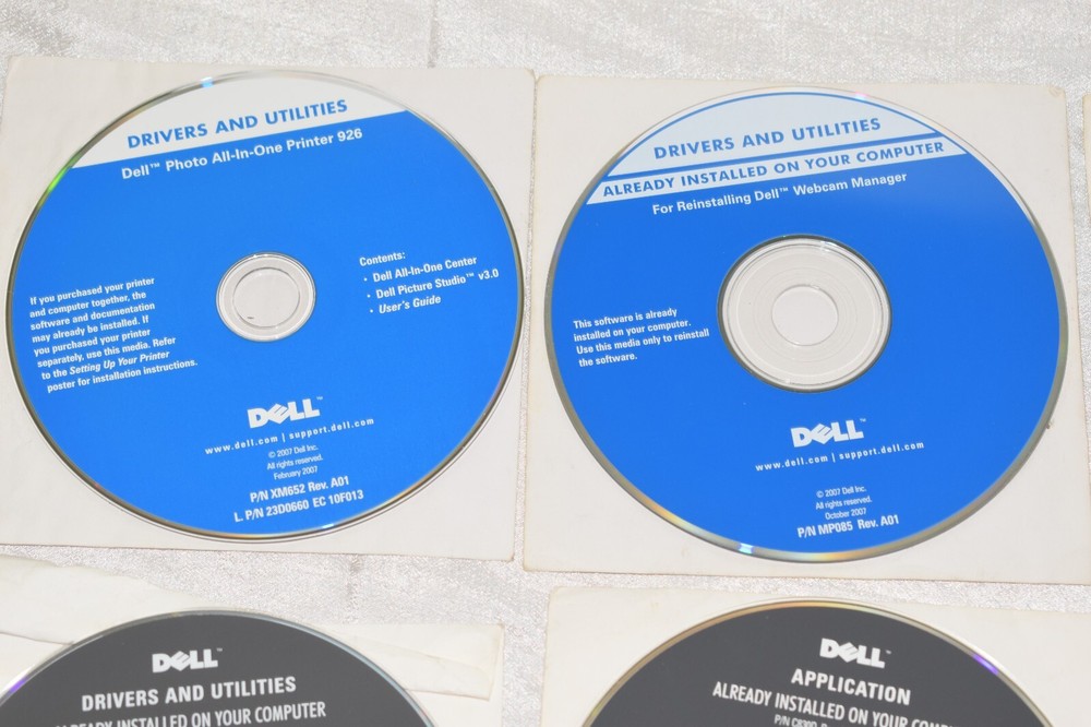 8 Disc Dell Dimension Resource CD & Dell Tools CD & Reinstall Roxio Easy CD