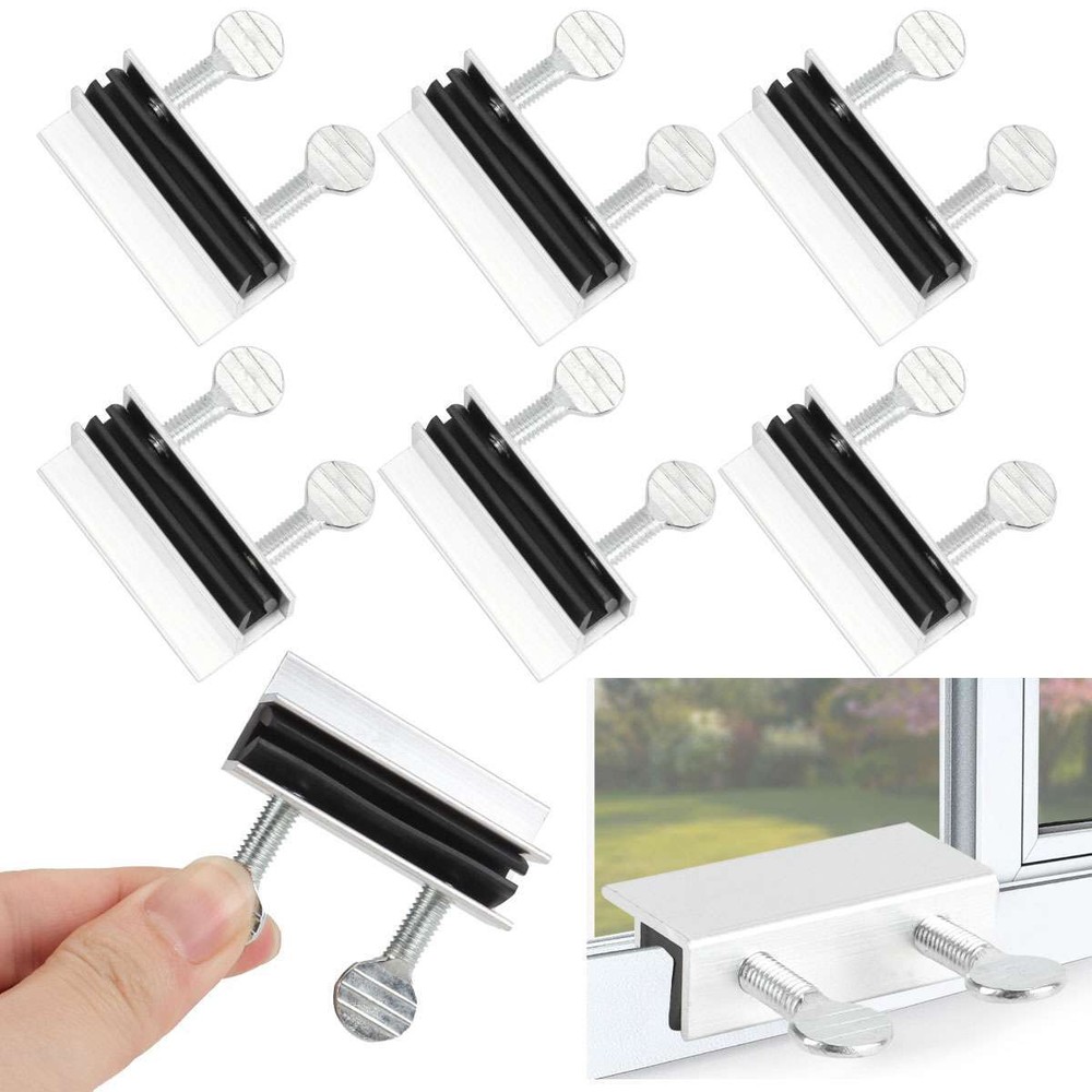 6Pcs Sliding Window Locks Child Proof Security Lock Stoppers Window Track Locks