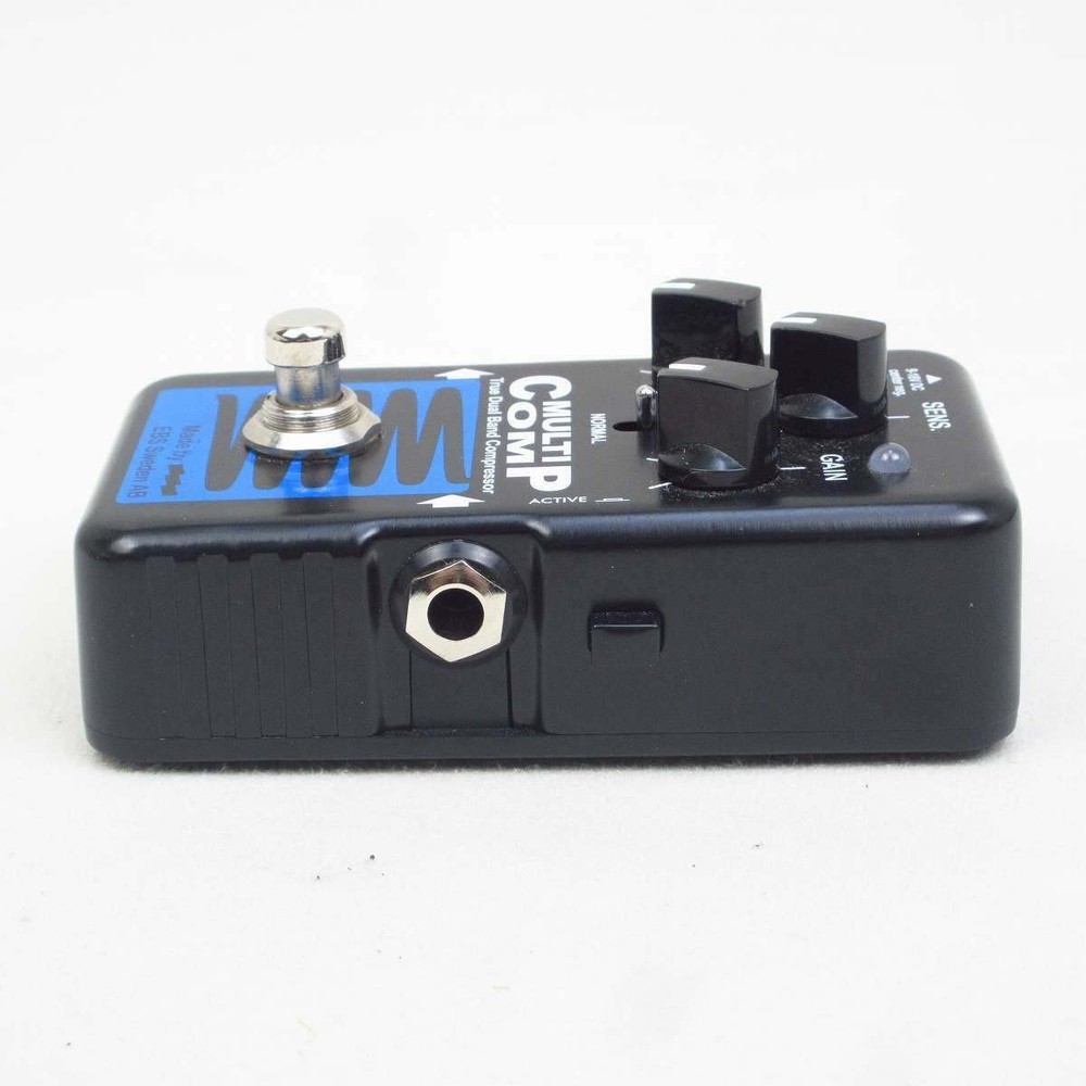EBS MultiComp Blue Label Bass Compressor Pedal Sens Control Used