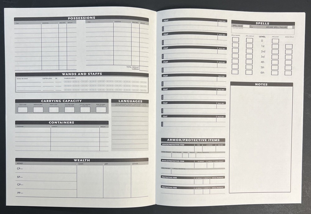 2004 Dungeons And Dragons Folder And Character Sheets. Folder Has Some Flaws