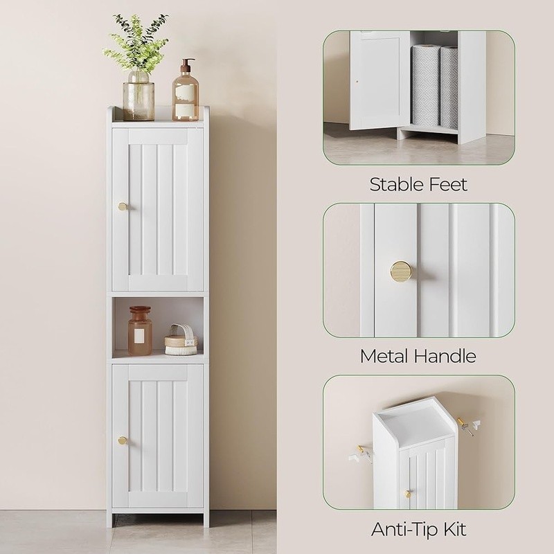 Multi-functional Bathroom Storage Cabinet W/ Adjustable Shelf Narrow Spaces New