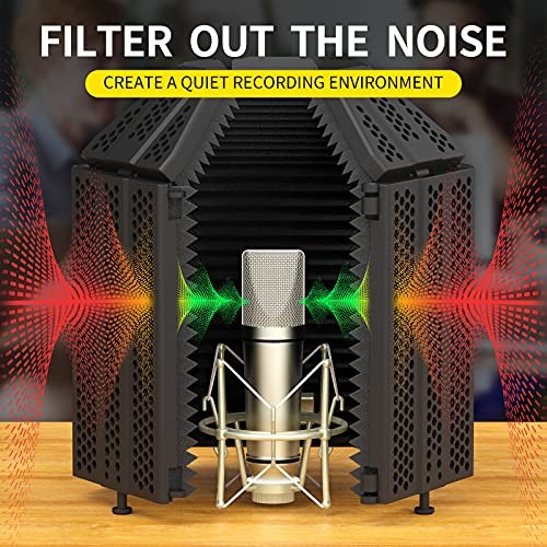 Recording Microphone Isolation Shield, High Density Absorbent Foam 3 MIS01