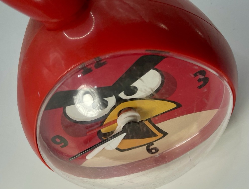 Angry Birds Red Bird Desk Clock Tested and Working