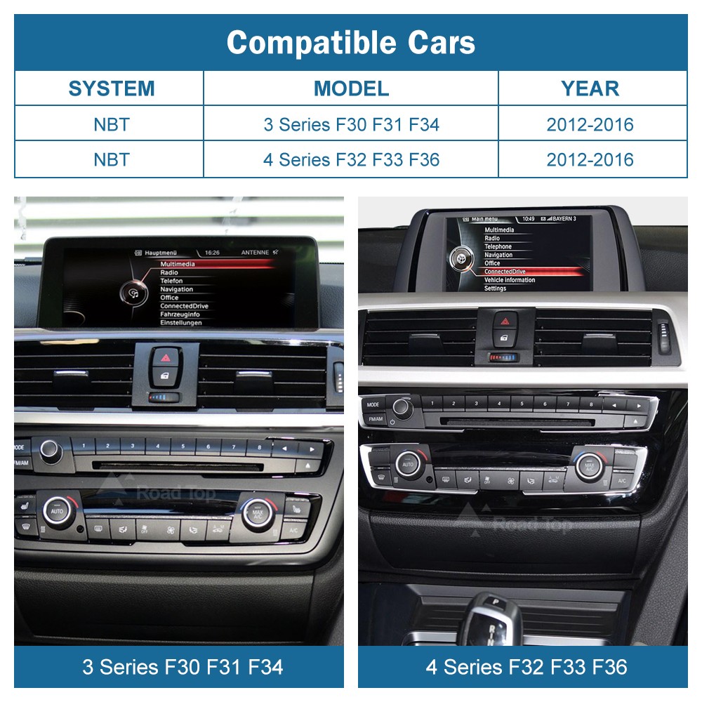 10.25"CarPlay Linux Touch Screen For BMW 3 4 serie F30 F31 F32 F33 F34 F36 NBT