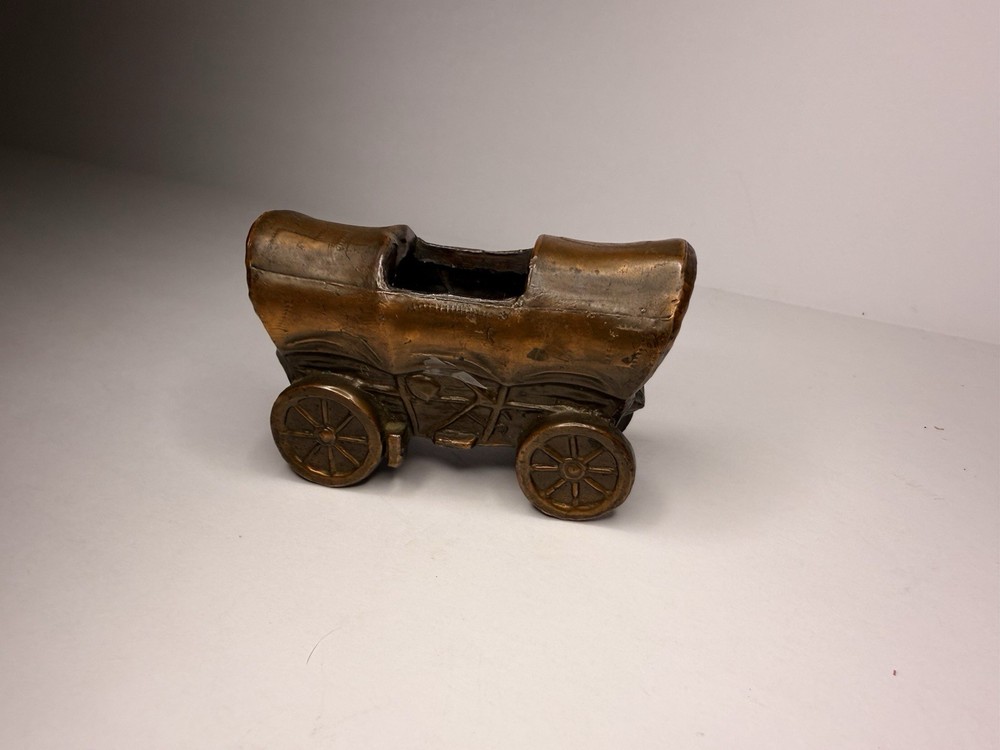 Vintage 3” Covered Wagon Made Off Copper