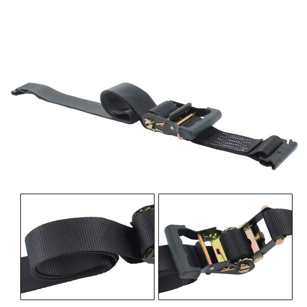 Complete E Track Securement Kit 2 Black Wheel Chocks 2x 9ft Straps Bag For Van