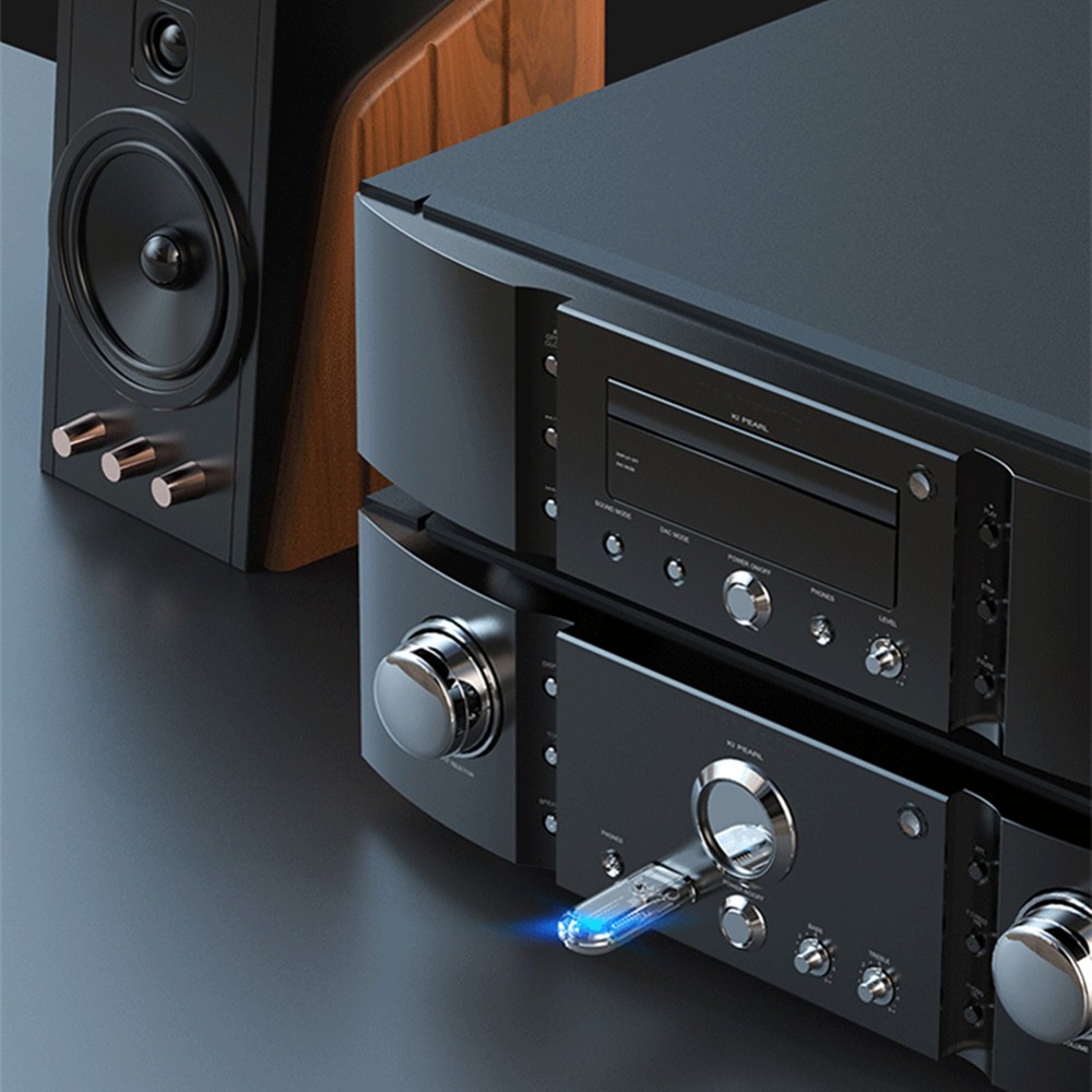 USB Bluetooth 5.3 Adapter Wireless BT Transmitter Receiver Audio Connector new