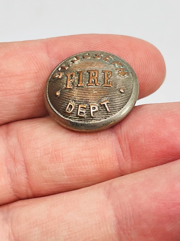 Antique St Joseph MO Fire Department FD Uniform Hat Jacket Button