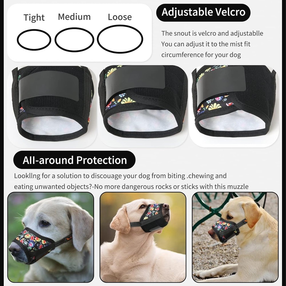 Comfortable Nylon Dog Muzzle, Breathable Mesh, Adjustable Drink, Anti-Bite