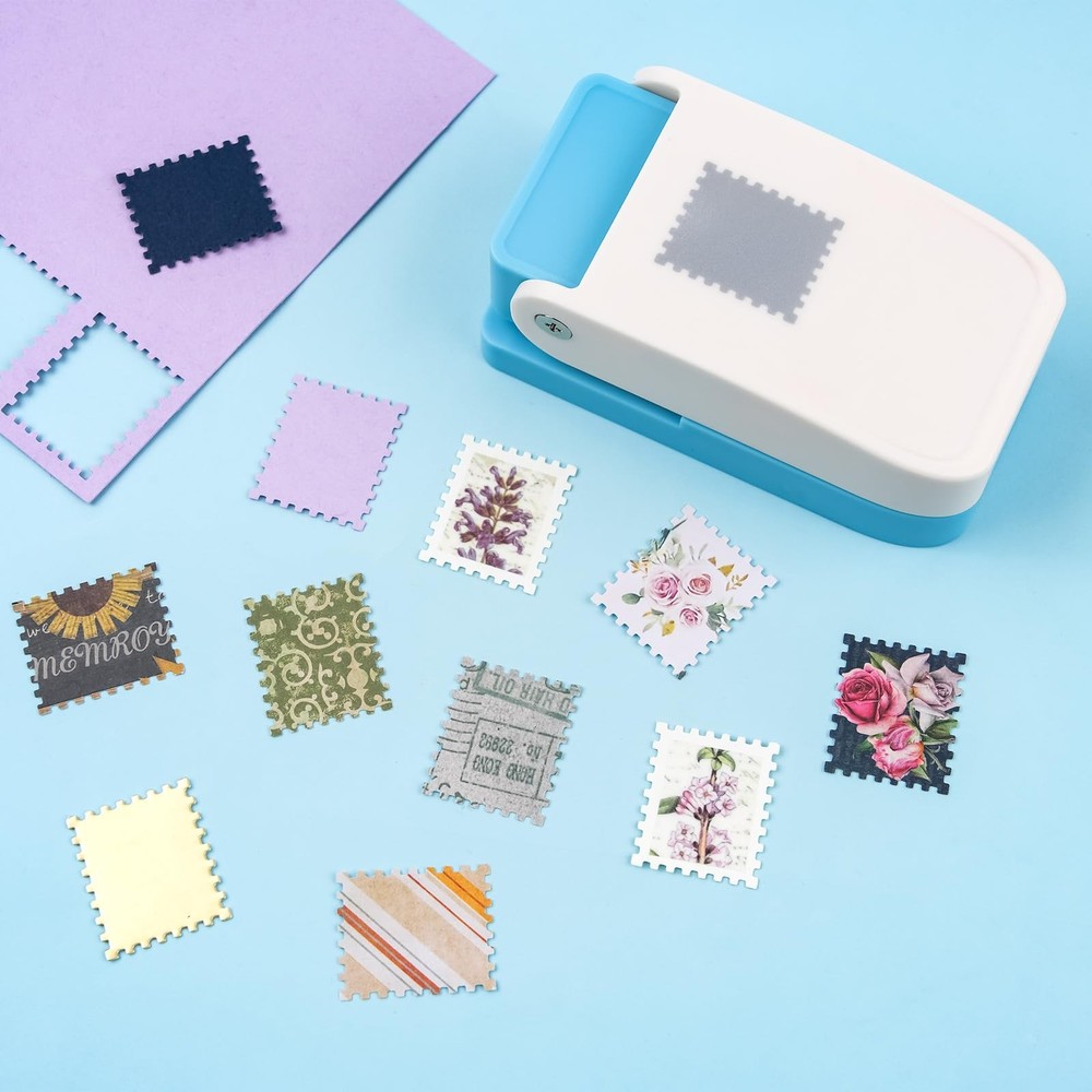 Paper Punch | Stamp Hole Puncher | 1x0.8 inch Rectangular Postage Stamp Shape...
