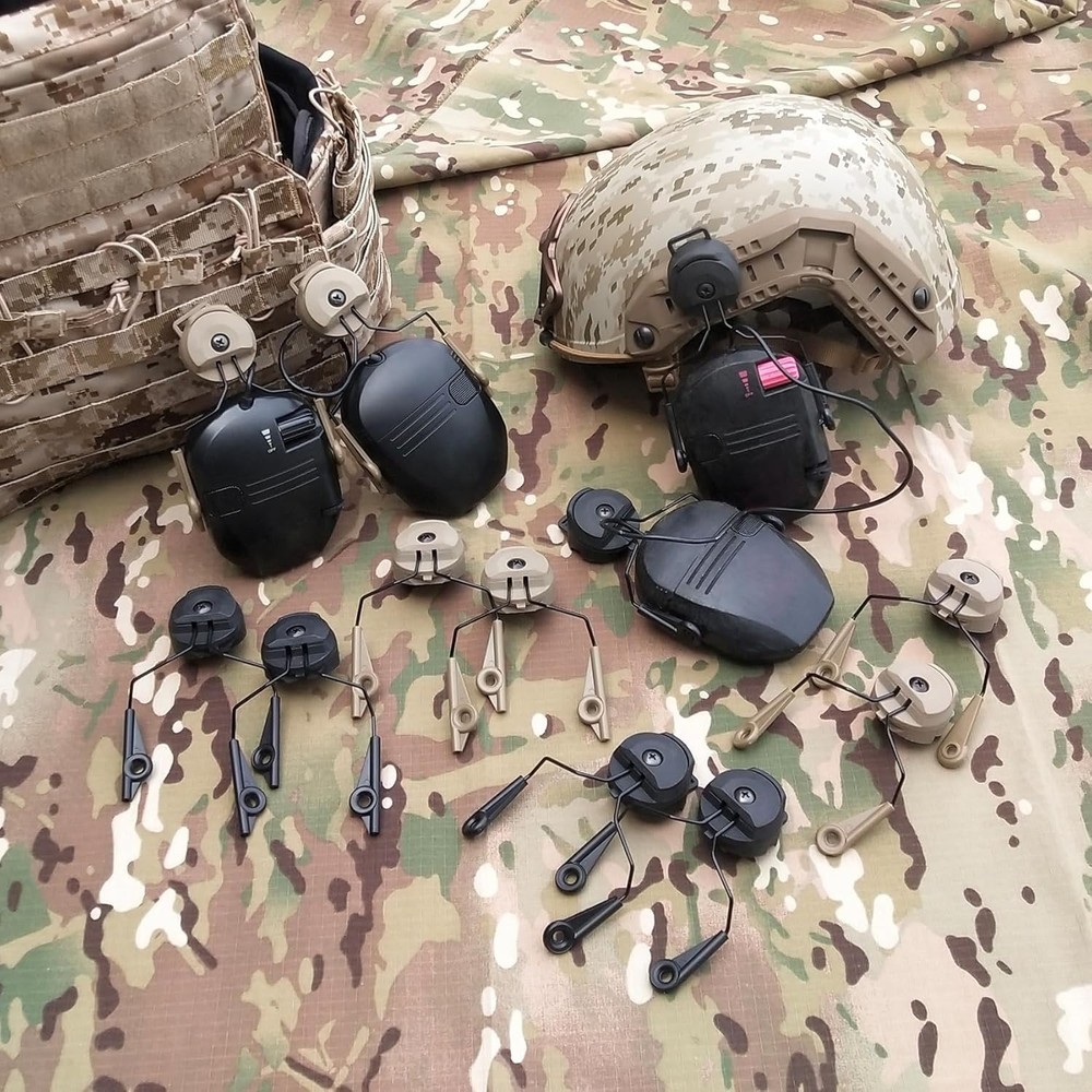 Black ARC Rail Mounting Adapters for Enhanced Walker Ear Protection