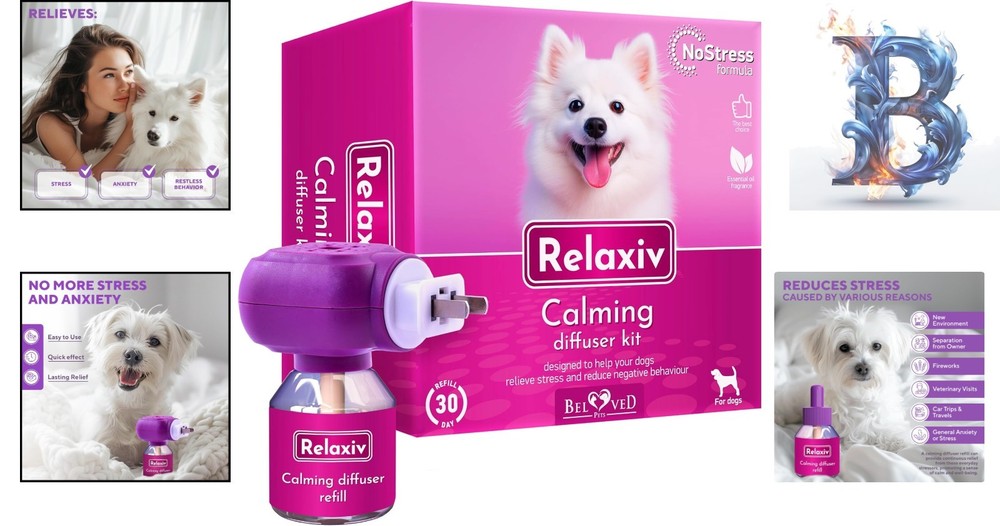 Safe & Effective Calming Diffuser for Dogs - Reduces Aggression & Anxiety