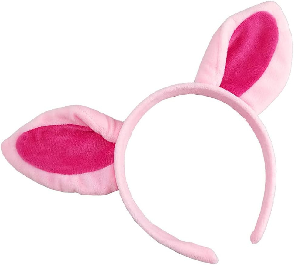 Pig Costume Set Pig Ears Headband Bow Tie Nose and Tail Accessory Kit for Hallow