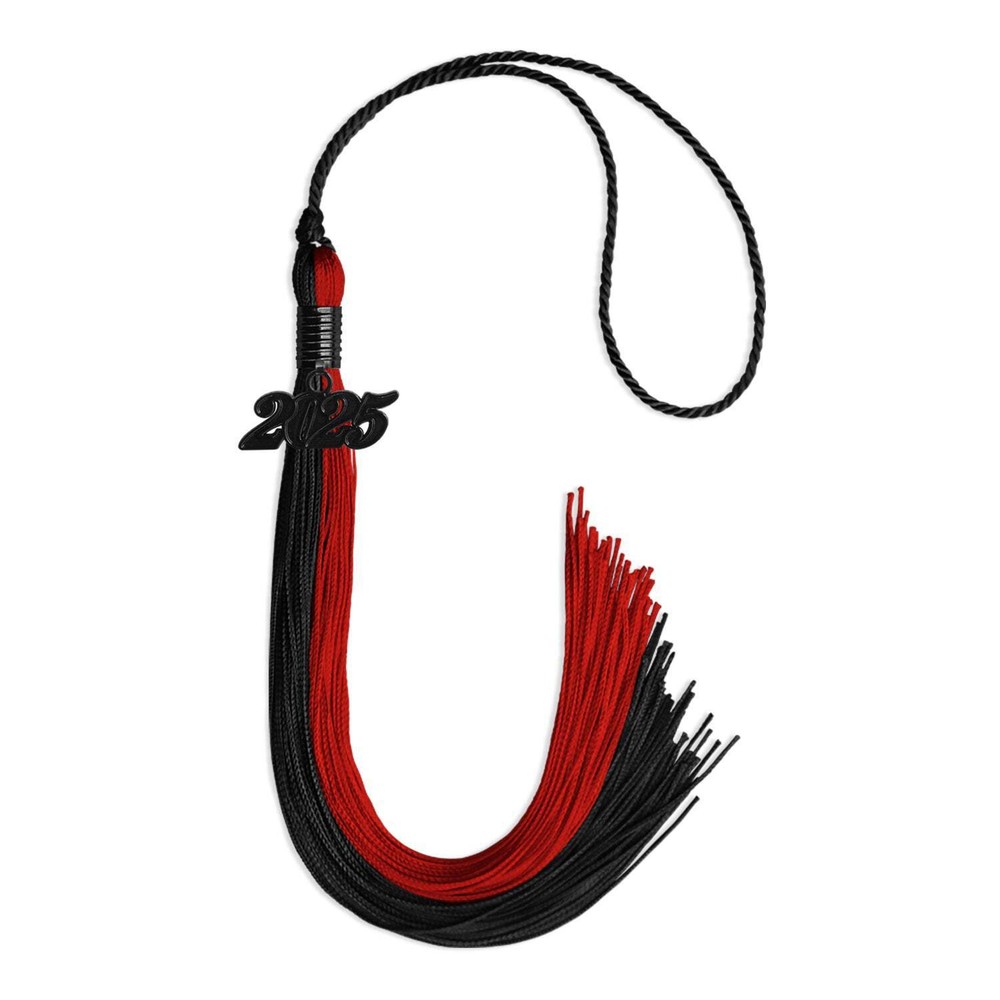 Endea Graduation Black/Red Tassel with Black Date Drop
