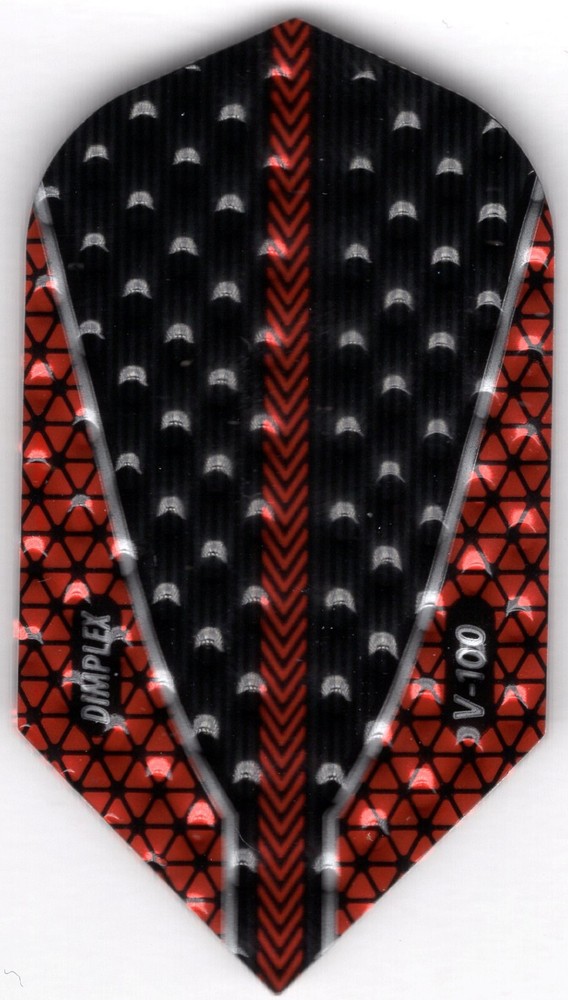 RED V-100 Slim Dimplex Dart Flights: 3 per set