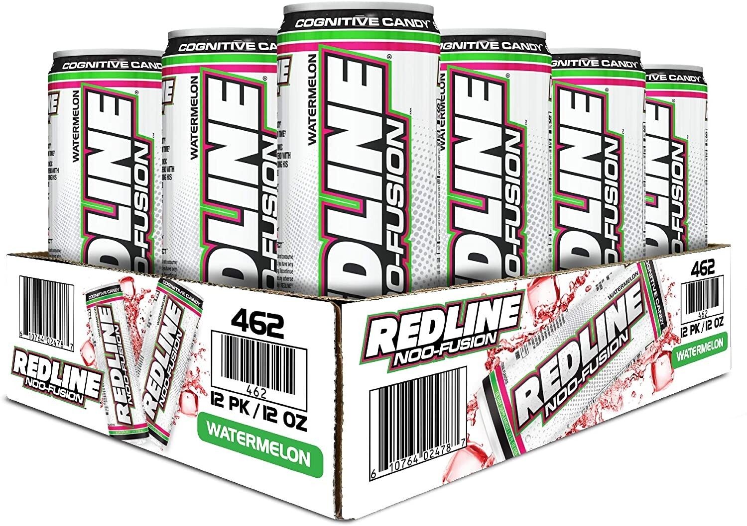 REDLINE NOO Fusion - Carbonated Pre-Workout Energy Drink | Variety Pack, 12 Cans