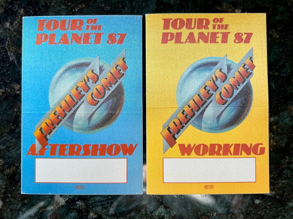 Ace Frehley  Backstage Satin Pass Combo KISS Spaceman 1987 Frehley's Comet OTTO
