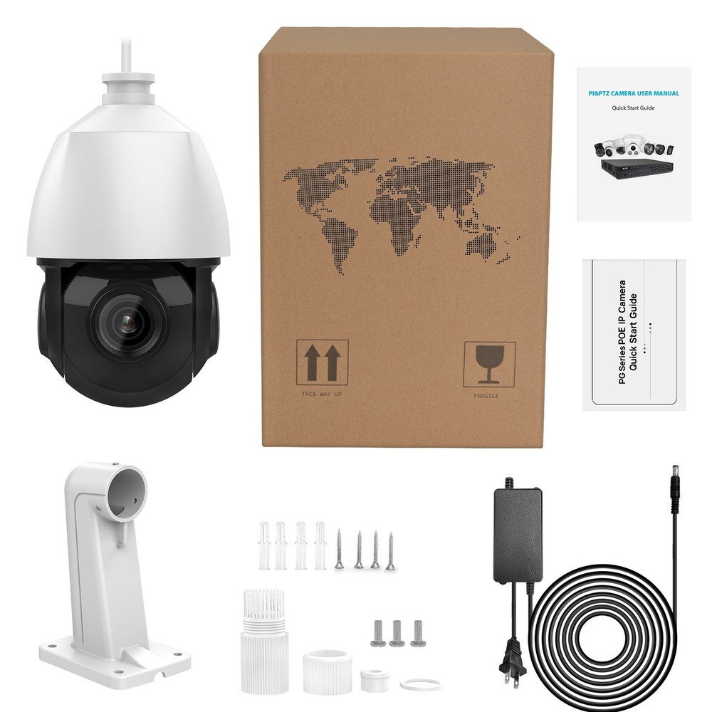 3PCS VIKYLIN 5MP 18X Zoom IR PTZ Security Camera Mic Speaker Human Auto Tracking
