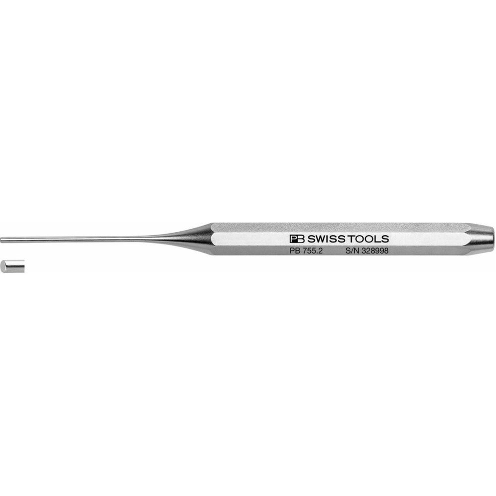 PB Swiss PB 755.2 Parallel Pin Punches, Octagonal, 2 mm