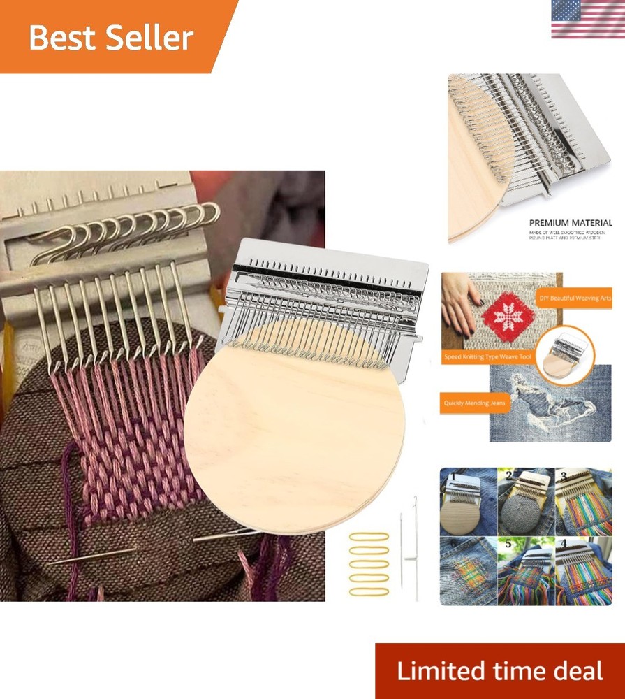 Darning Loom Speedweve Type Weave Tool, Convenient Small Weaving Loom Kit for Be