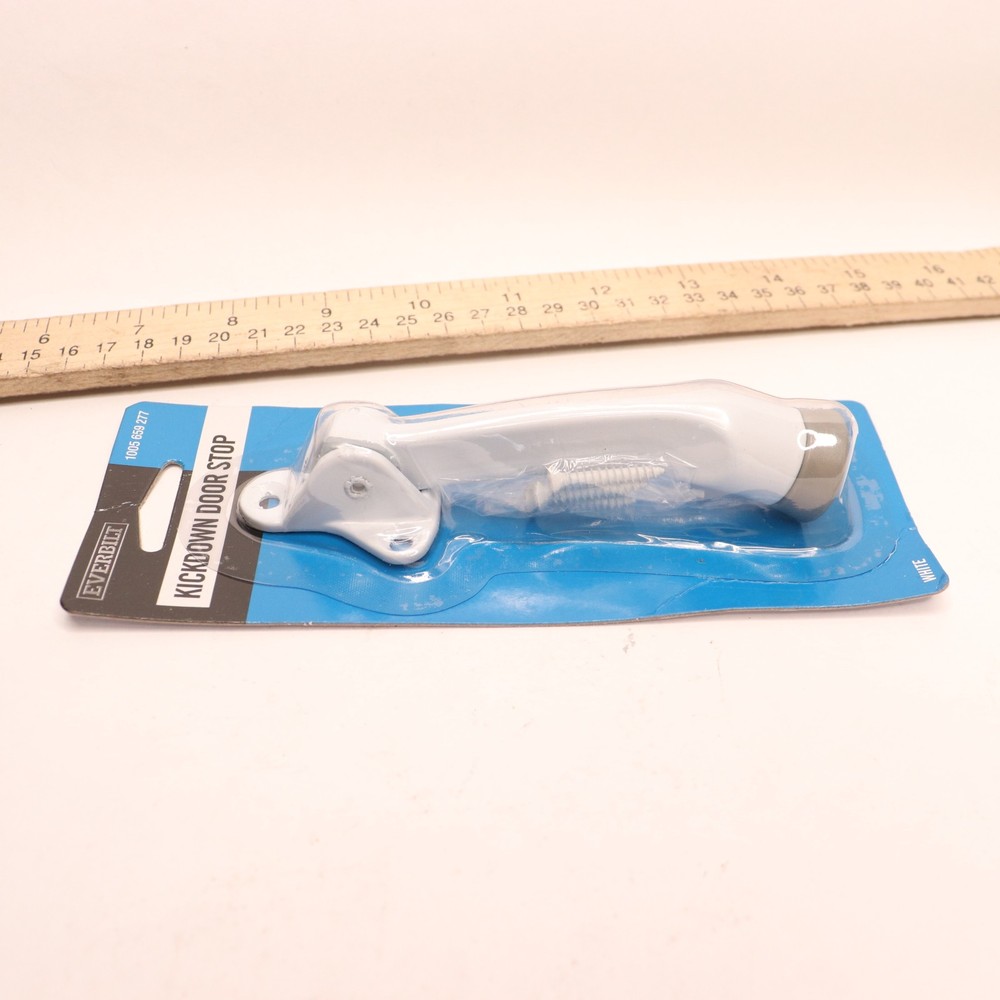 Everbilt Kickdown Door Stop White 1005659277