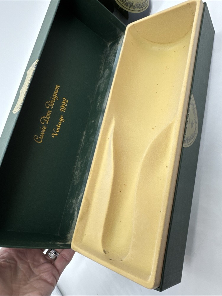 Cuvee Dom Perignon Vtg 1992 Empty Bottle + Cork + Case + Millennium Cork Book