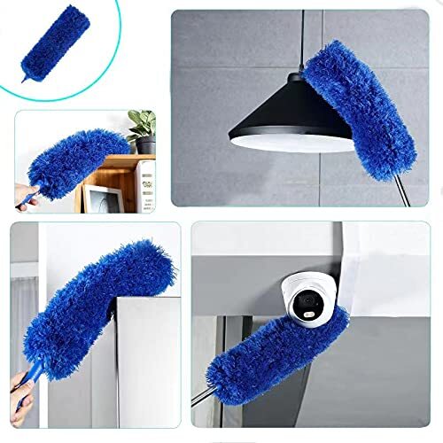 Duster, Microfiber Dusters with 2 Handle Sets, Durable 15-100 Inches Long
