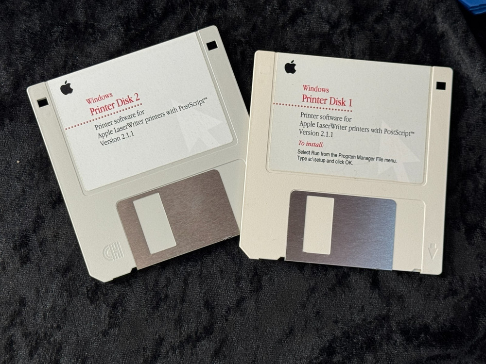 Apple Macintosh Printer Software for Apple LaserWriter printers PostScript V 2.1