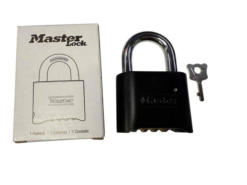 NEW Master Lock Padlock 178BLK Black Combination With Reset Tool