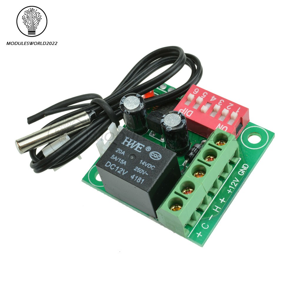 DC12V Thermostat Digital Temperature Control Switch Temp Controller 20-90℃ W1701